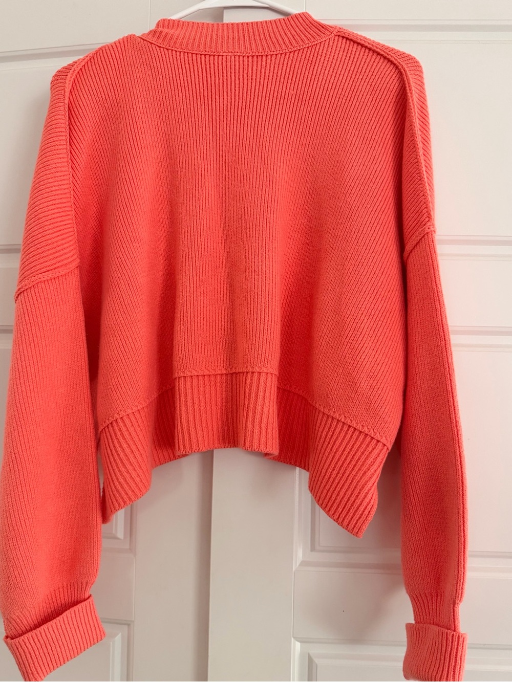Free People Free People Easy Street Crop Pullover Coral - Picture 3 of 5
